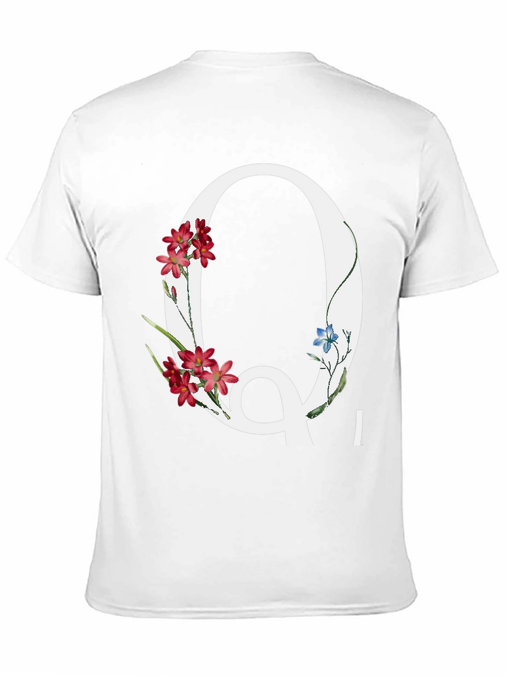 Floral Letter Q Graphic Tee
