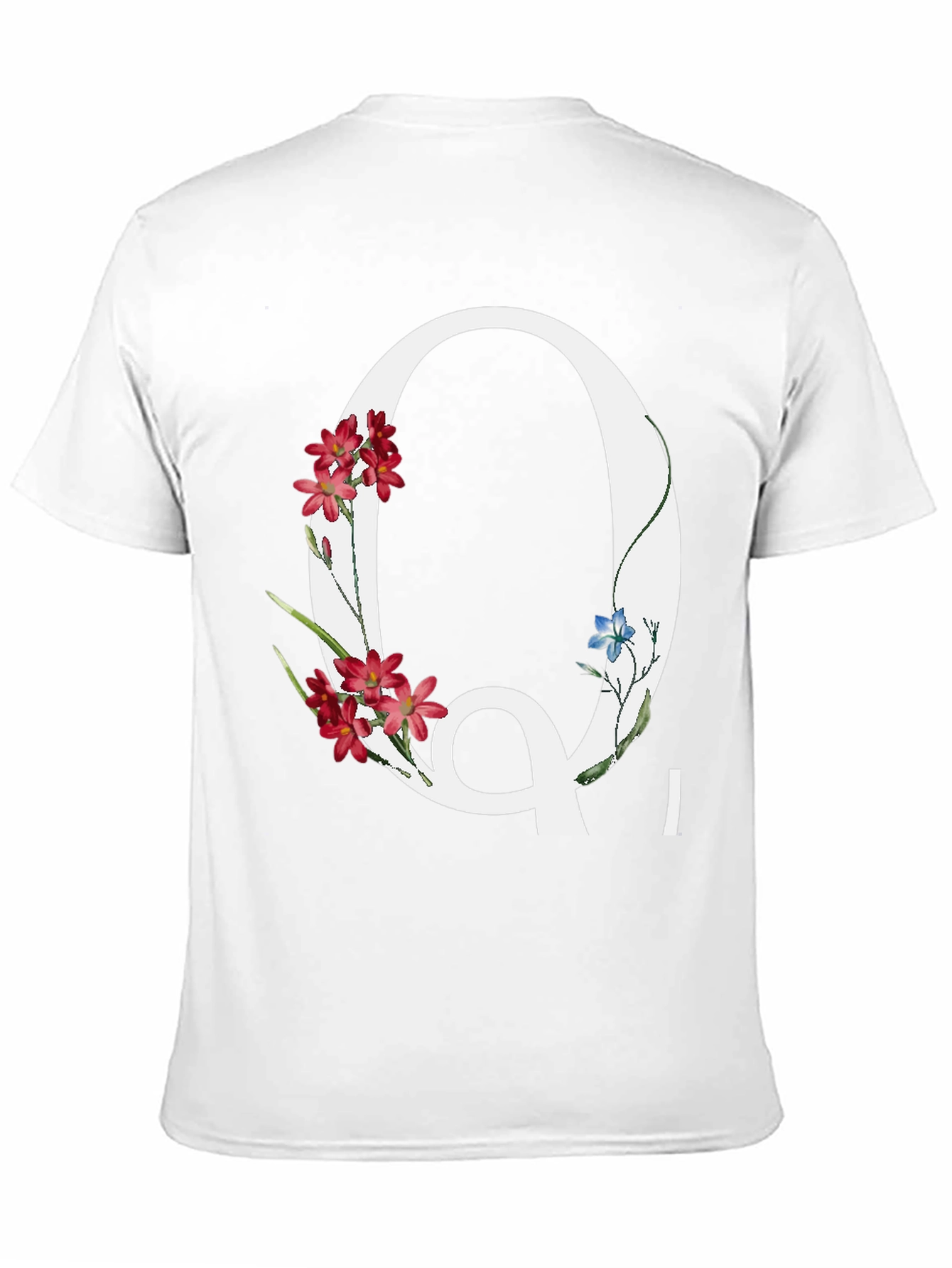 Floral Letter Q Graphic Tee