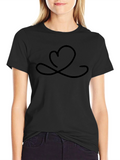 Heart Infinity Symbol Black Graphic Tee