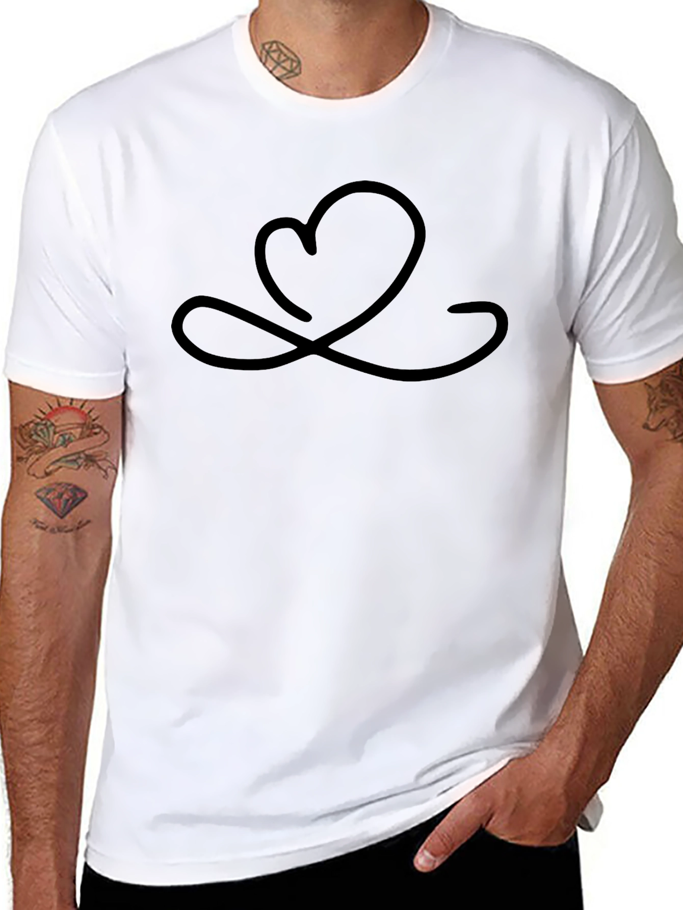Heart Infinity Symbol Black Graphic Tee