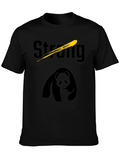 Strong Panda Graphic T-Shirt - Black