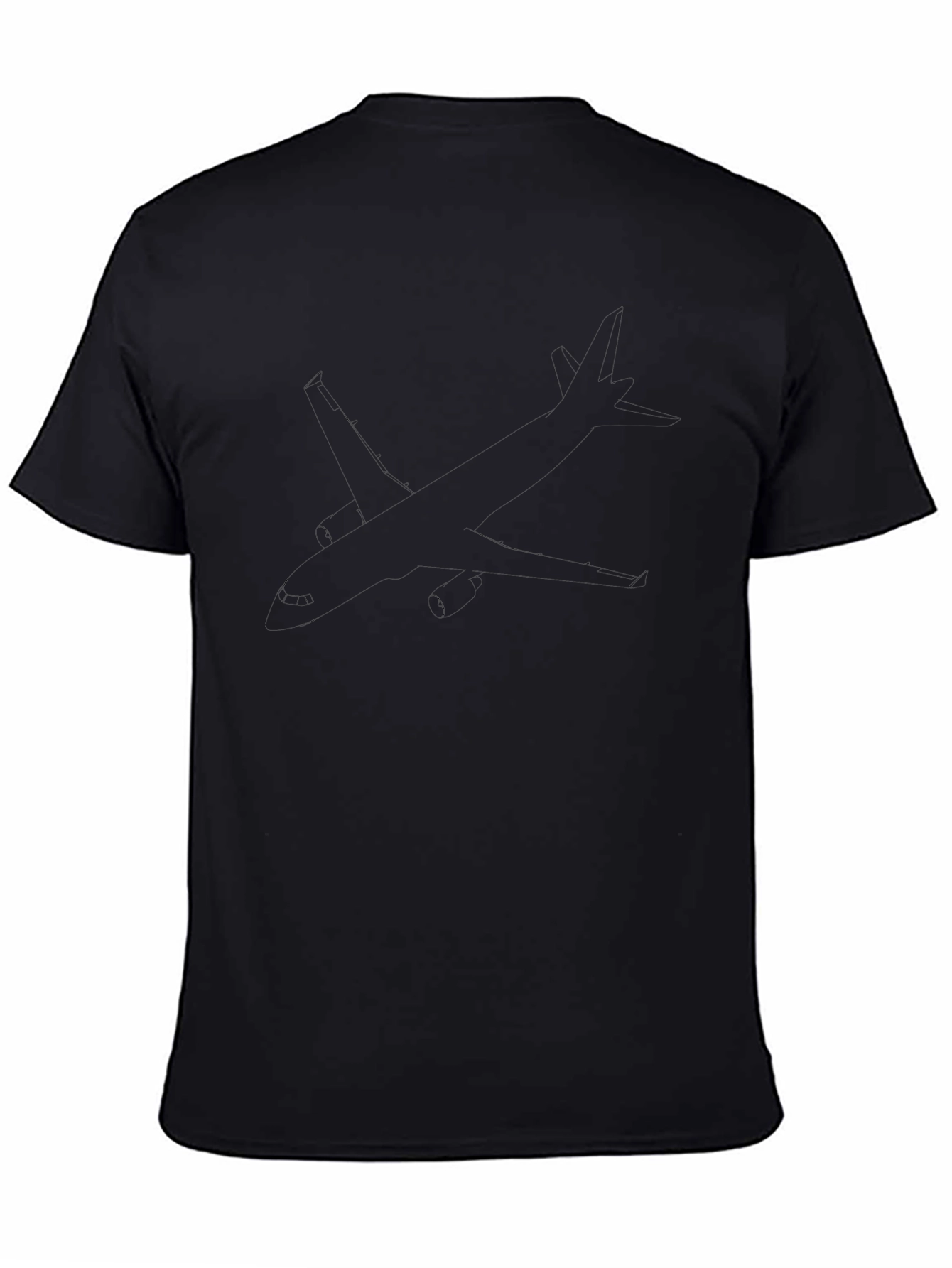 Black Airplane Graphic Tee - Unisex