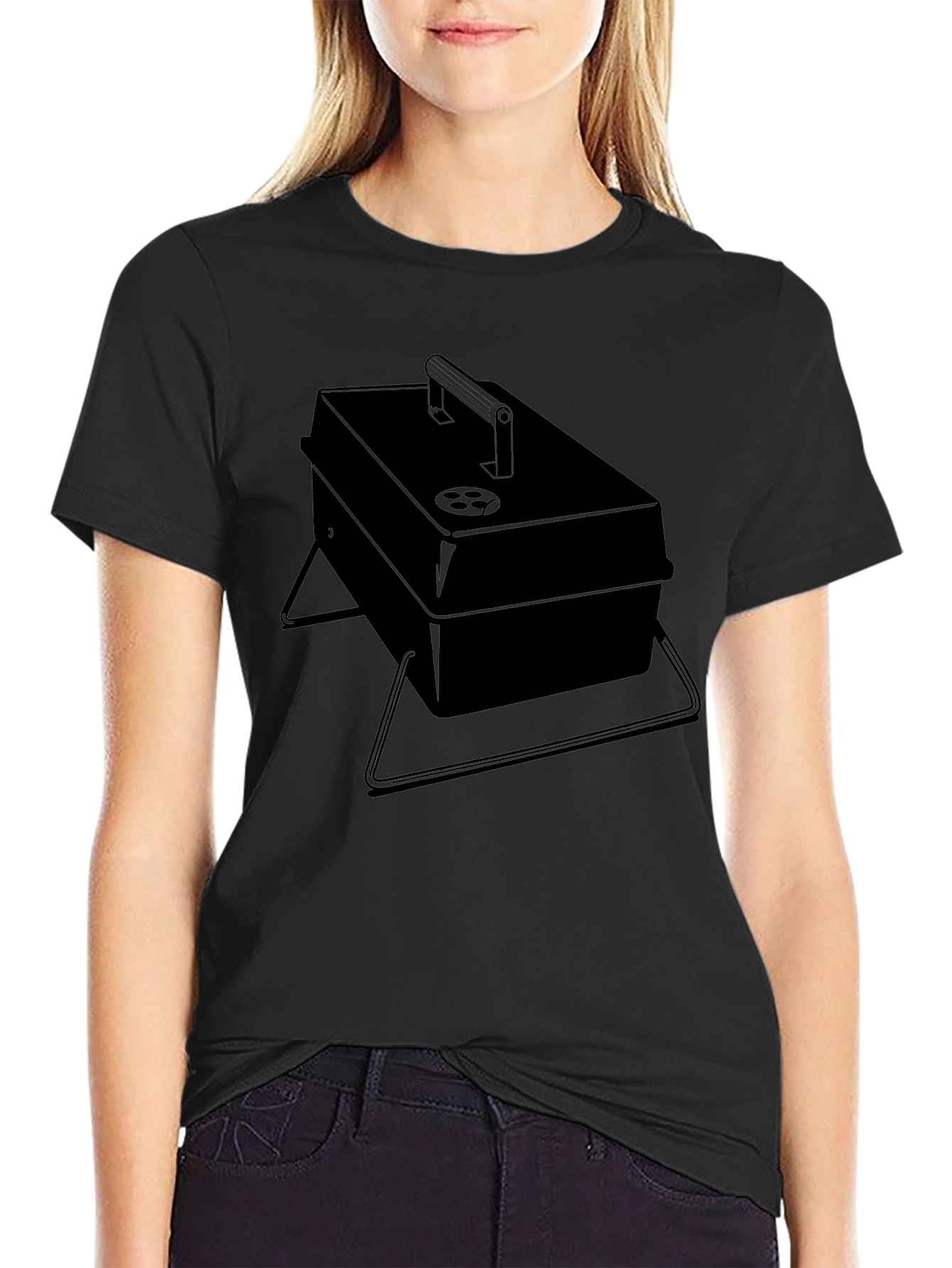 BBQ Grill Graphic Tee - Black Casual T-Shirt