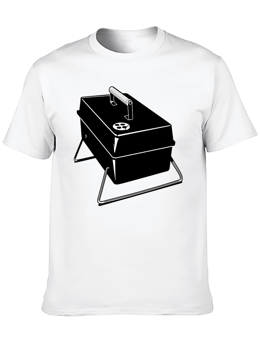 BBQ Grill Graphic Tee - Black Casual T-Shirt