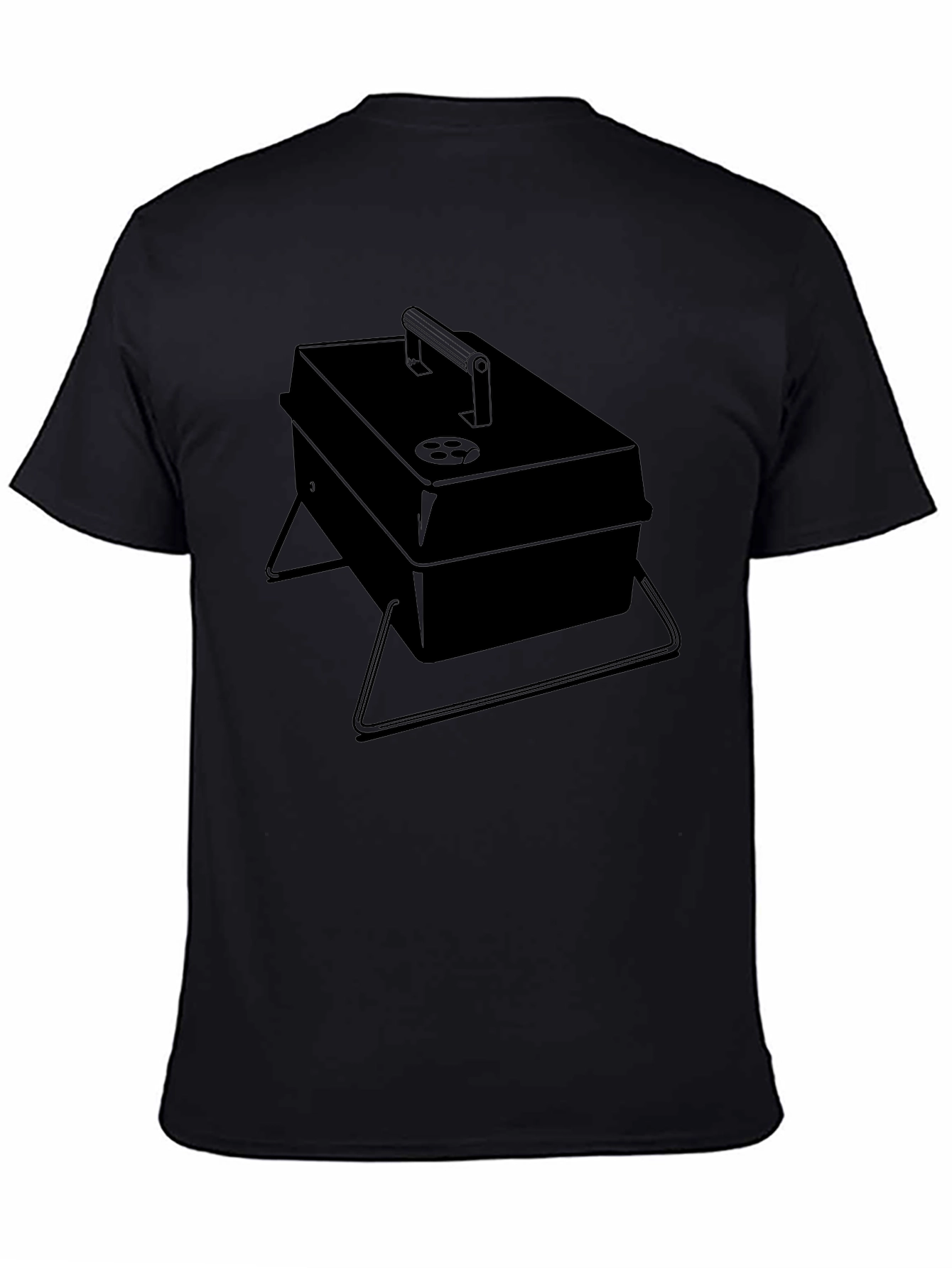 BBQ Grill Graphic Tee - Black Casual T-Shirt