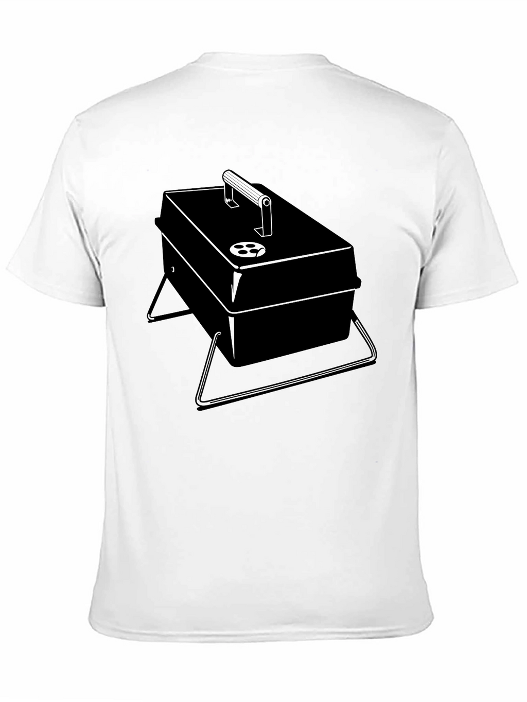 BBQ Grill Graphic Tee - Black Casual T-Shirt