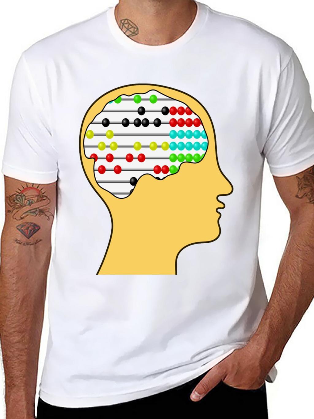Abacus Brain Tee - Unique Thinking Design