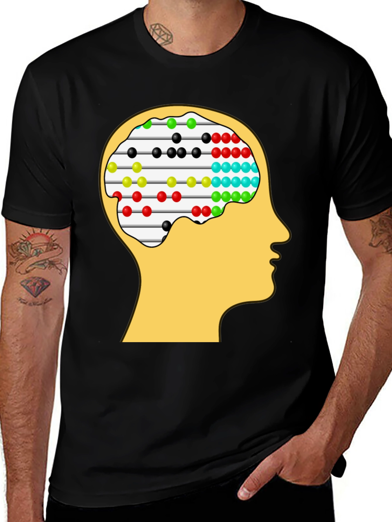 Abacus Brain Tee - Unique Thinking Design