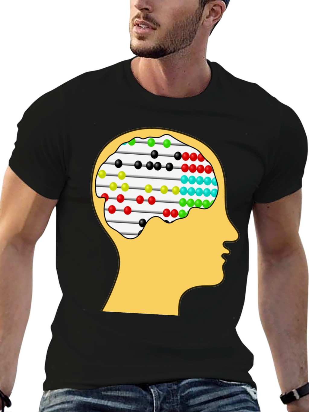 Abacus Brain Tee - Unique Thinking Design