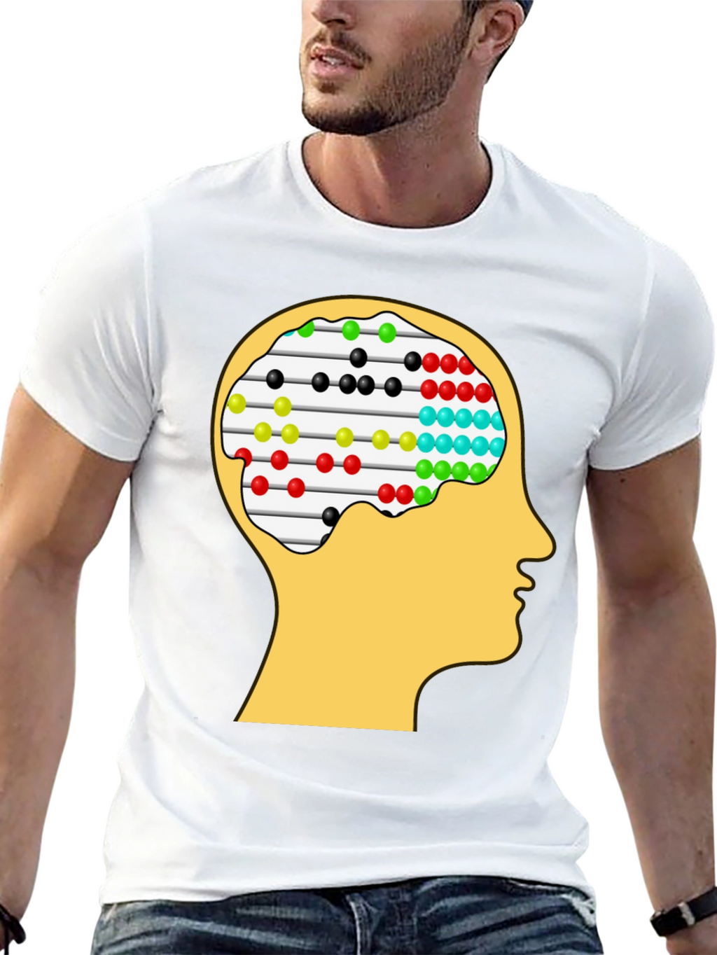 Abacus Brain Tee - Unique Thinking Design