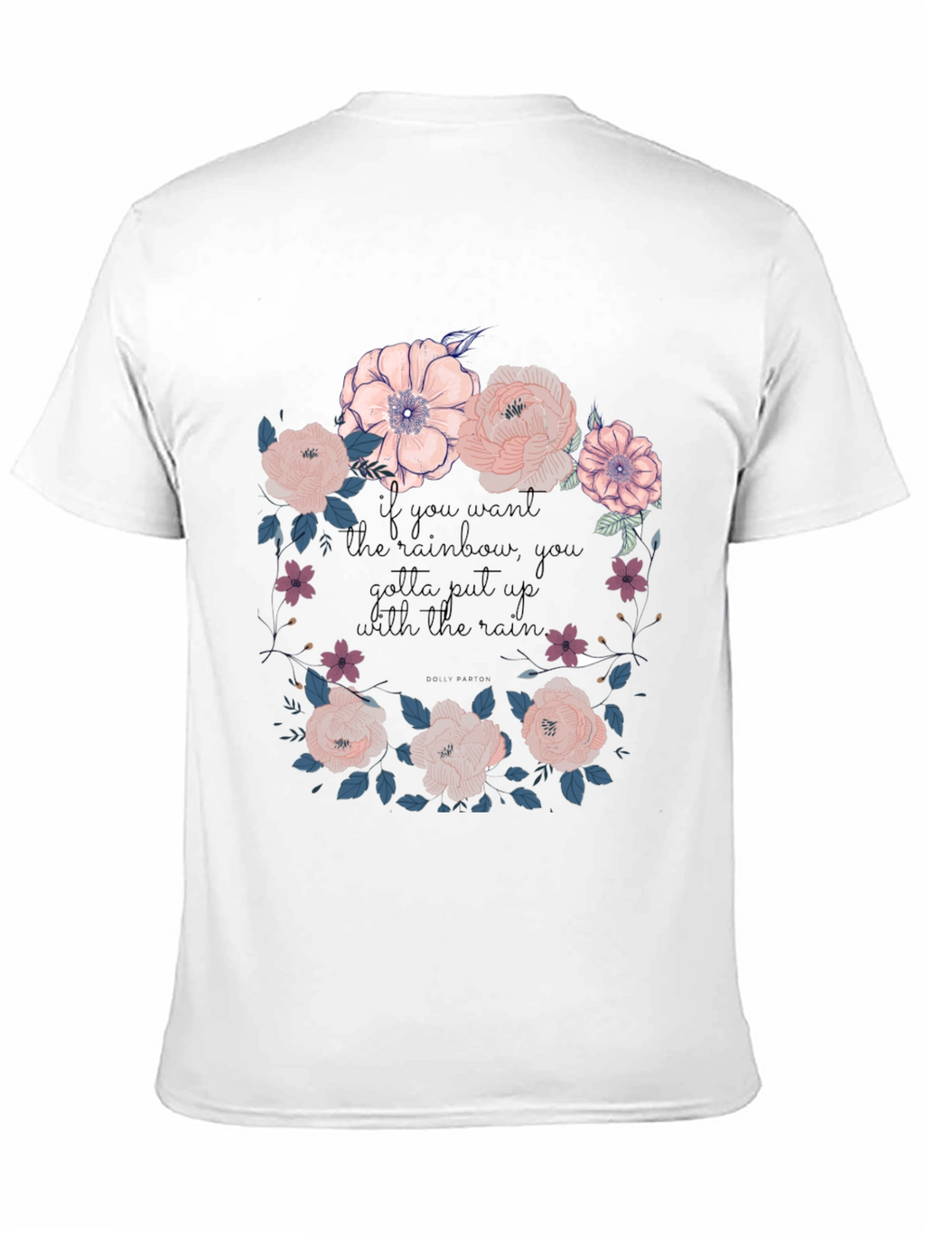 Floral Rainbow Graphic Tee - Unisex Black T-Shirt