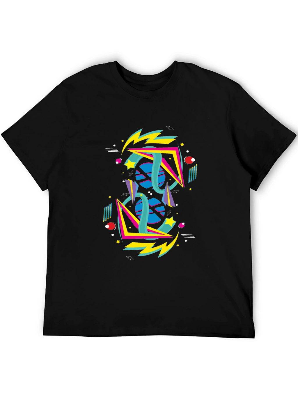 Retro 80s Geometric Graphic T-Shirt