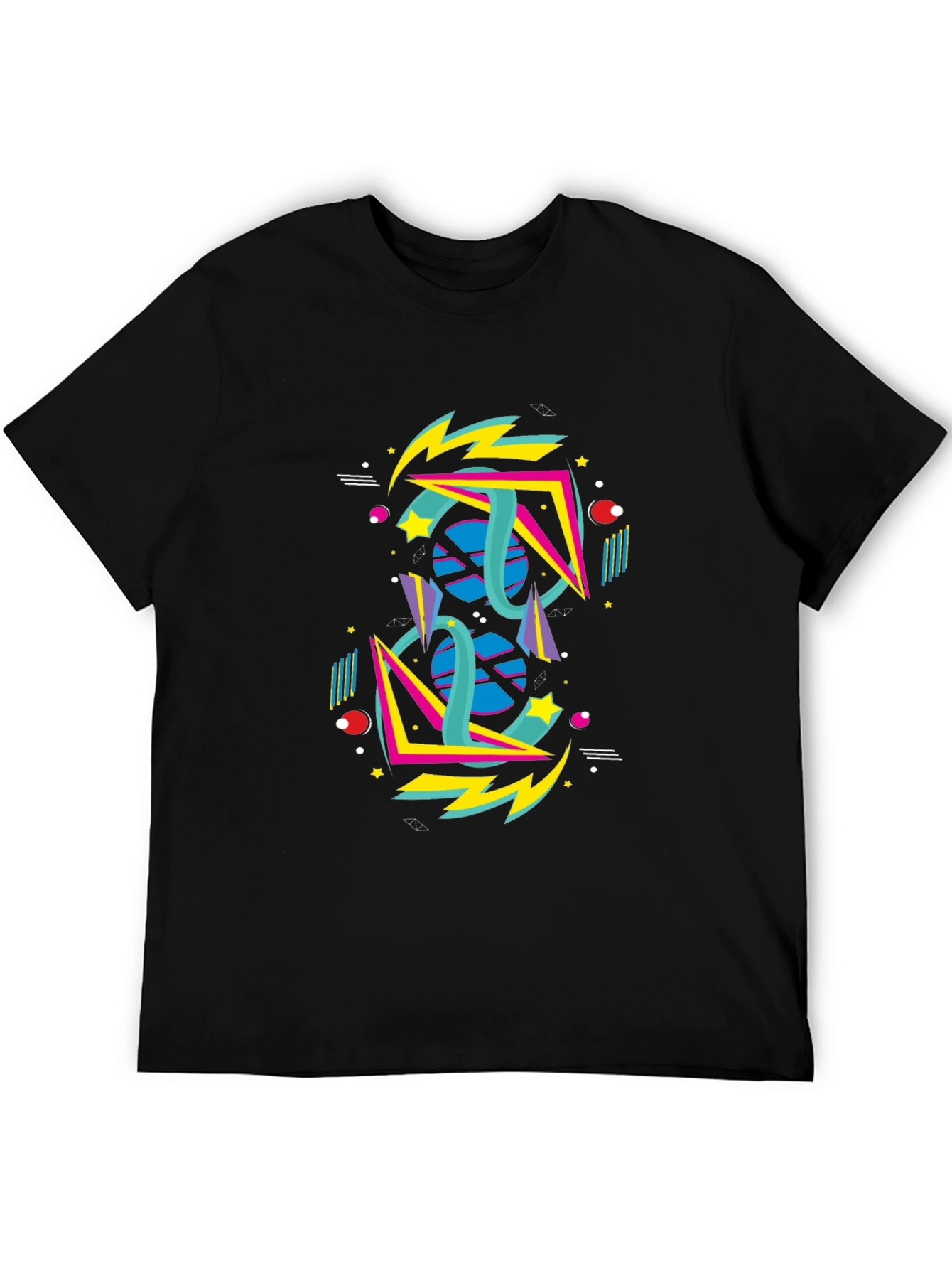 Retro 80s Geometric Graphic T-Shirt