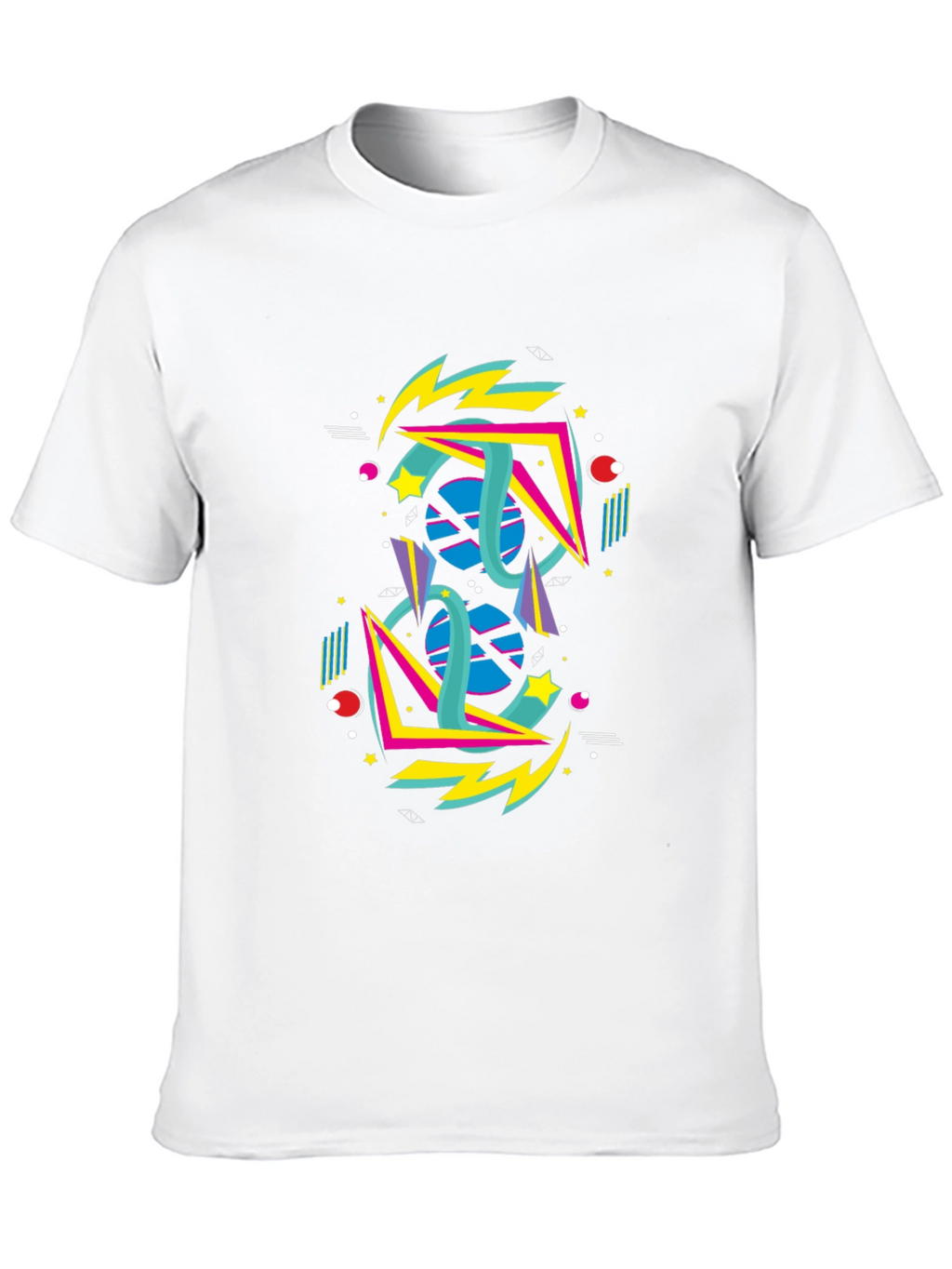 Retro 80s Geometric Graphic T-Shirt