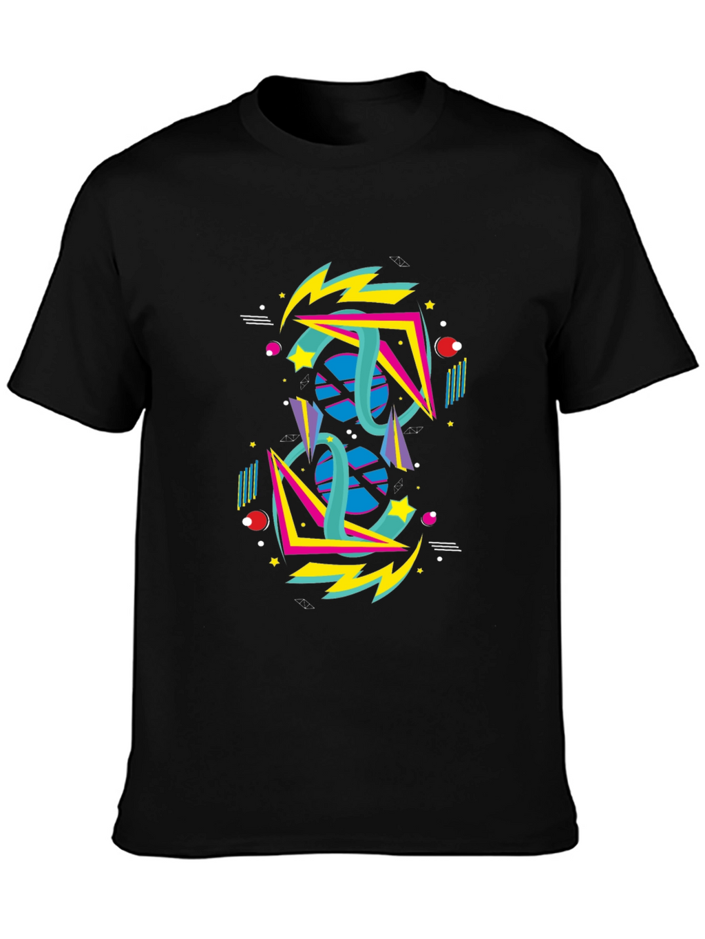 Retro 80s Geometric Graphic T-Shirt