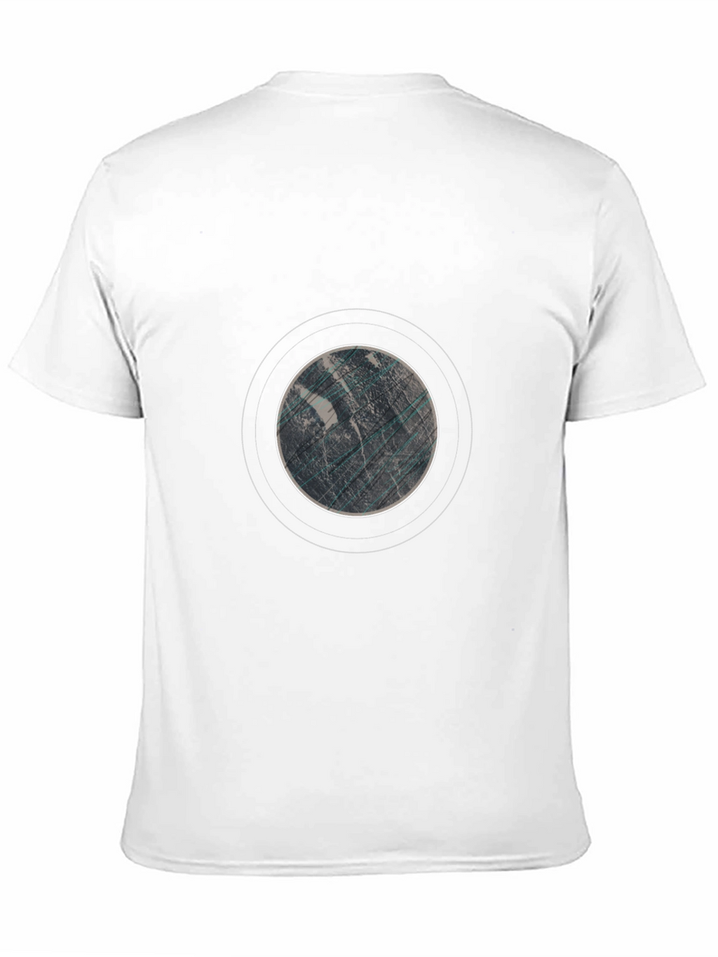 Abstract Planet Graphic Tee - Black