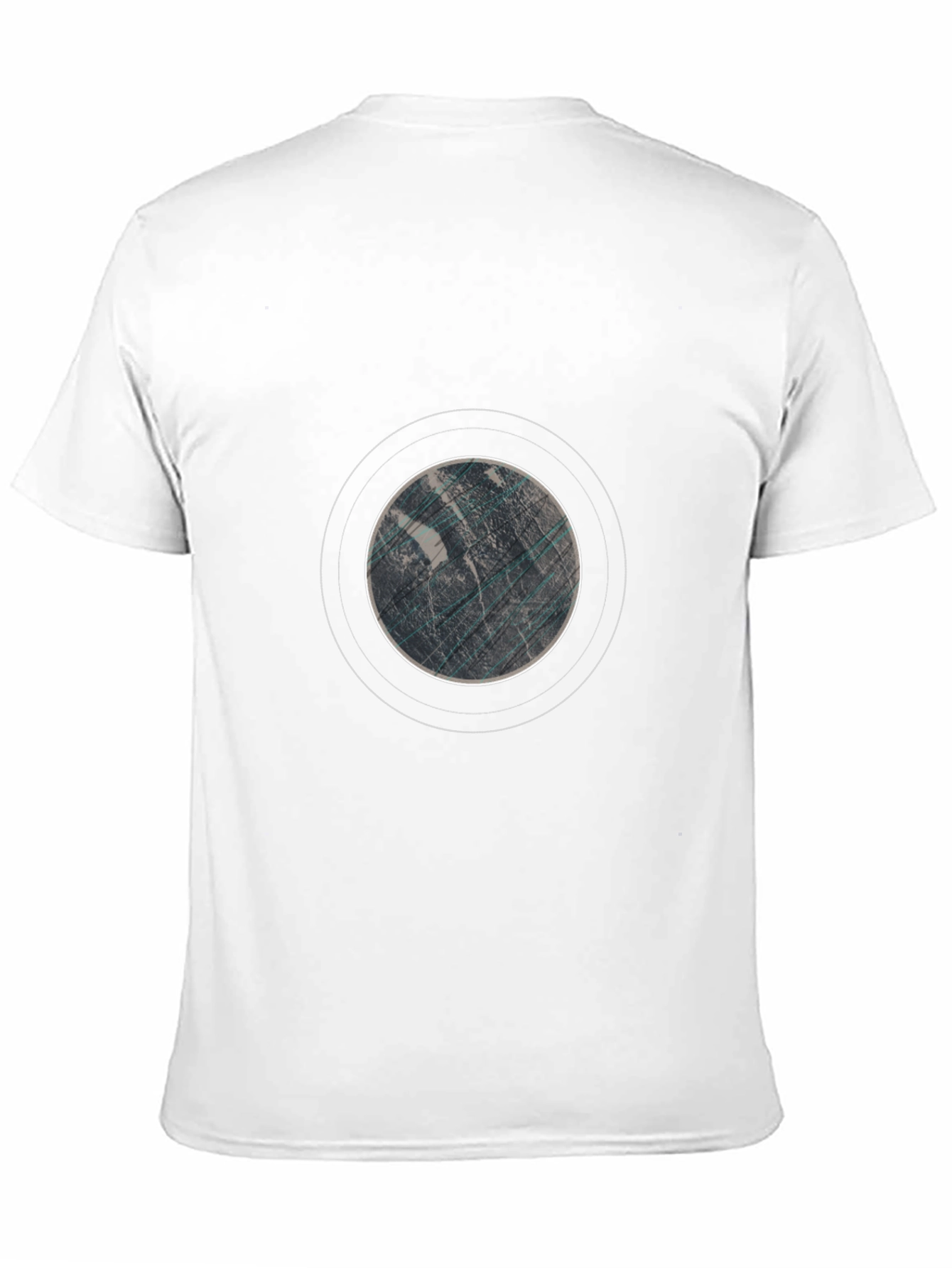 Abstract Planet Graphic Tee - Black