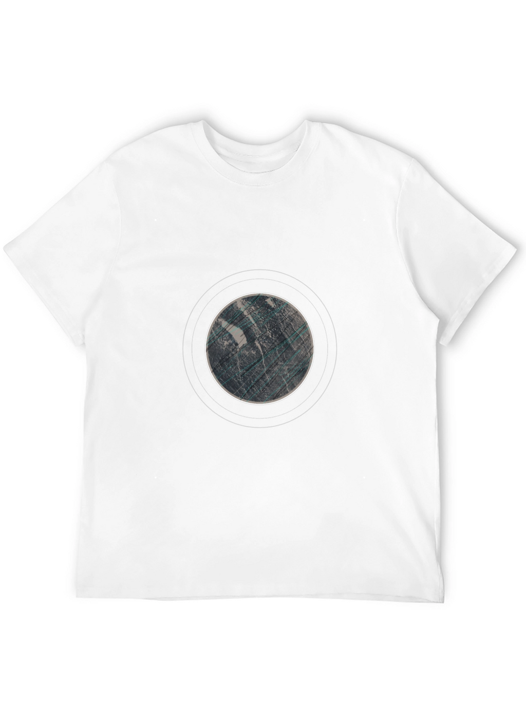Abstract Planet Graphic Tee - Black