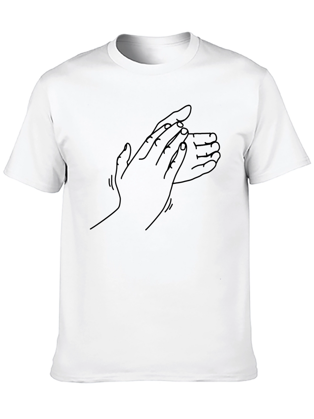 Clapping Hands Graphic Black T-Shirt