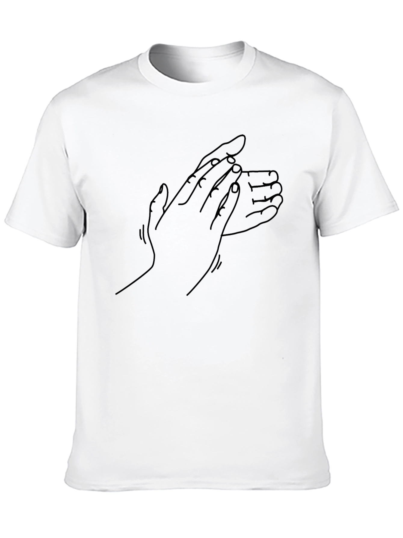 Clapping Hands Graphic Black T-Shirt