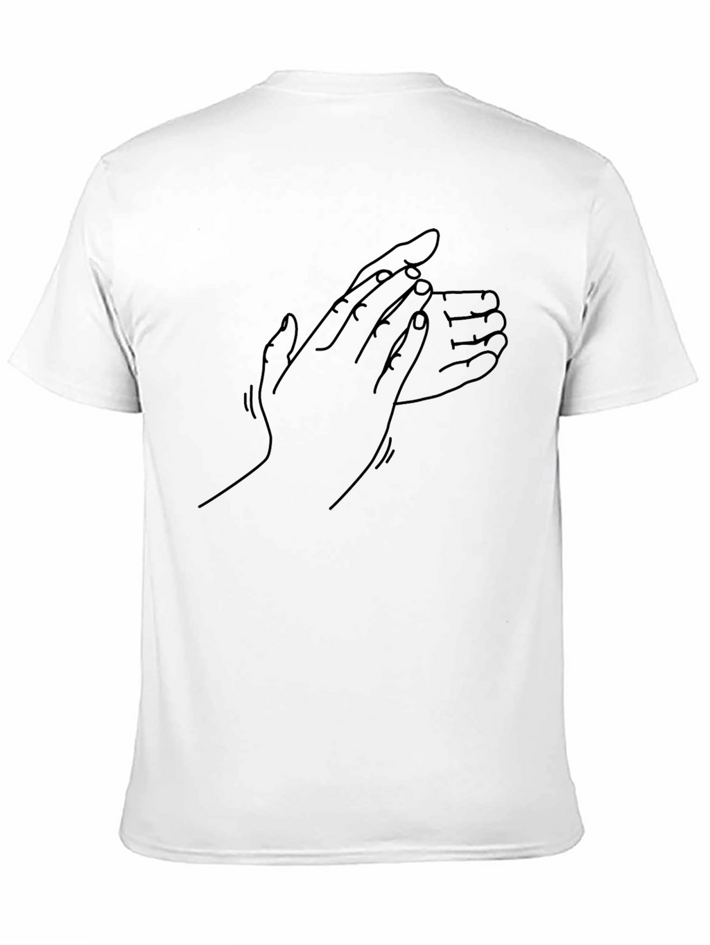 Clapping Hands Graphic Black T-Shirt