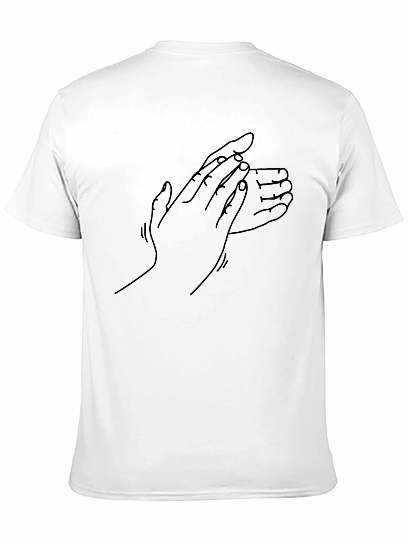 Clapping Hands Graphic Black T-Shirt