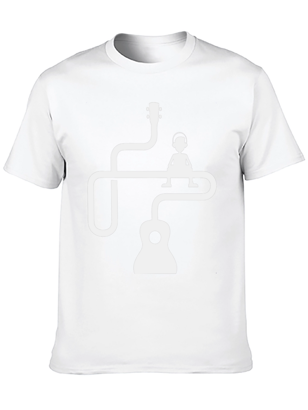 Musicians Tee: Guitar Man Graphic Black T-Shirt