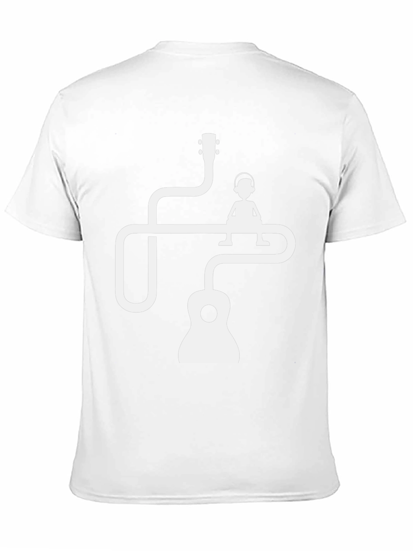 Musicians Tee: Guitar Man Graphic Black T-Shirt