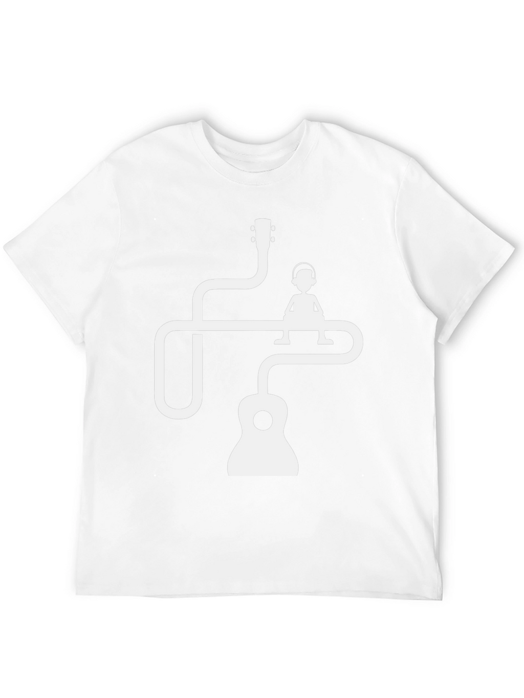Musicians Tee: Guitar Man Graphic Black T-Shirt