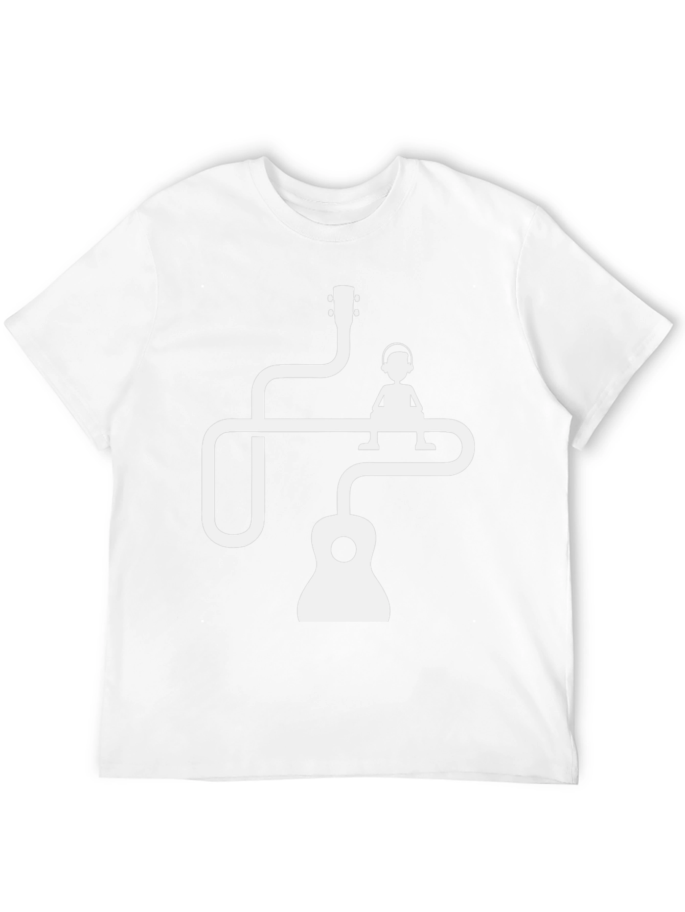 Musicians Tee: Guitar Man Graphic Black T-Shirt