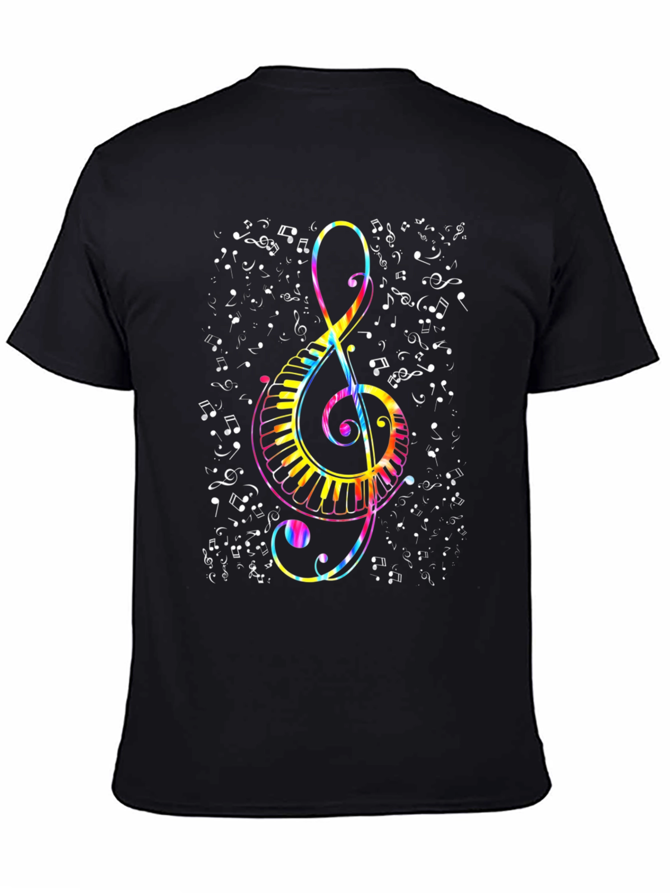 Colorful Music Clef & Piano Keys T-Shirt