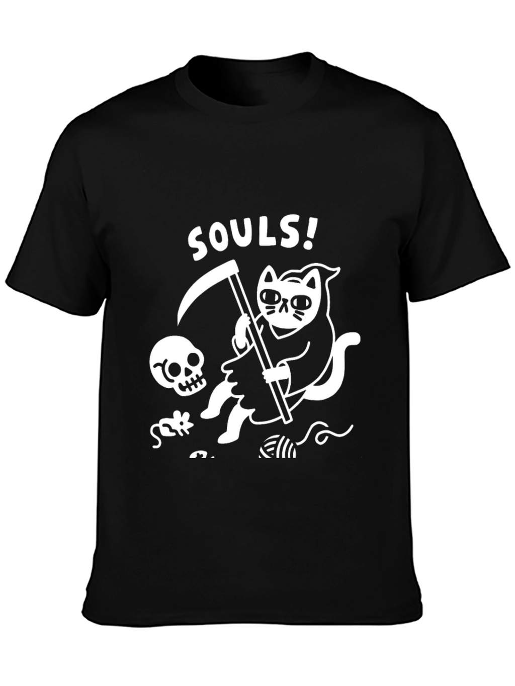 Grim Reaper Cat T-Shirt - Soul Collector Tee