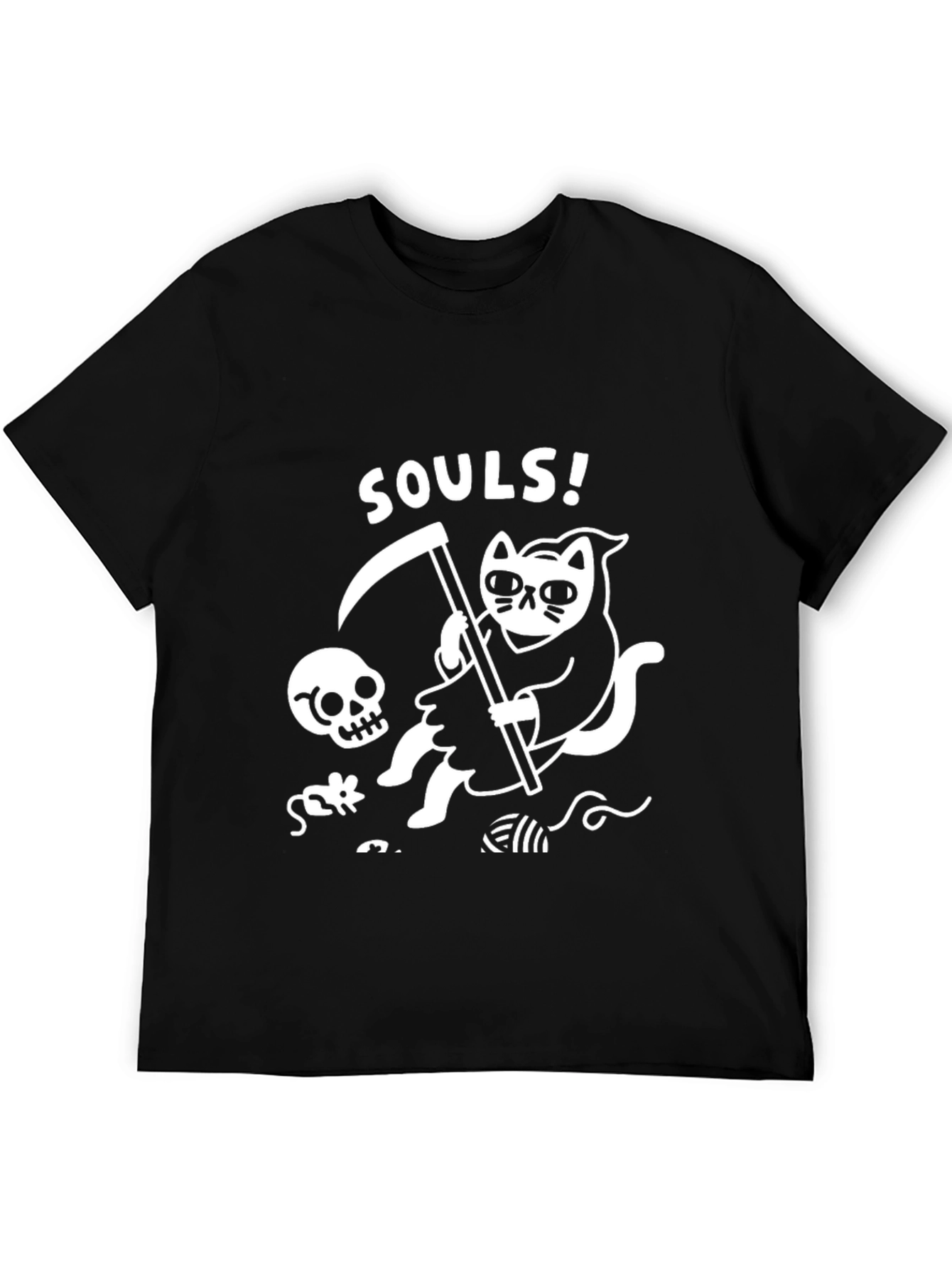 Grim Reaper Cat T-Shirt - Soul Collector Tee