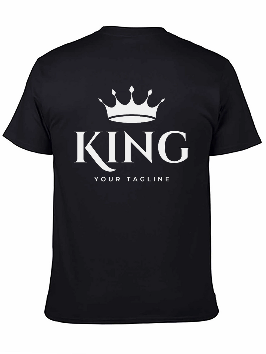 King Graphic Tee - Crown Print Black T-Shirt