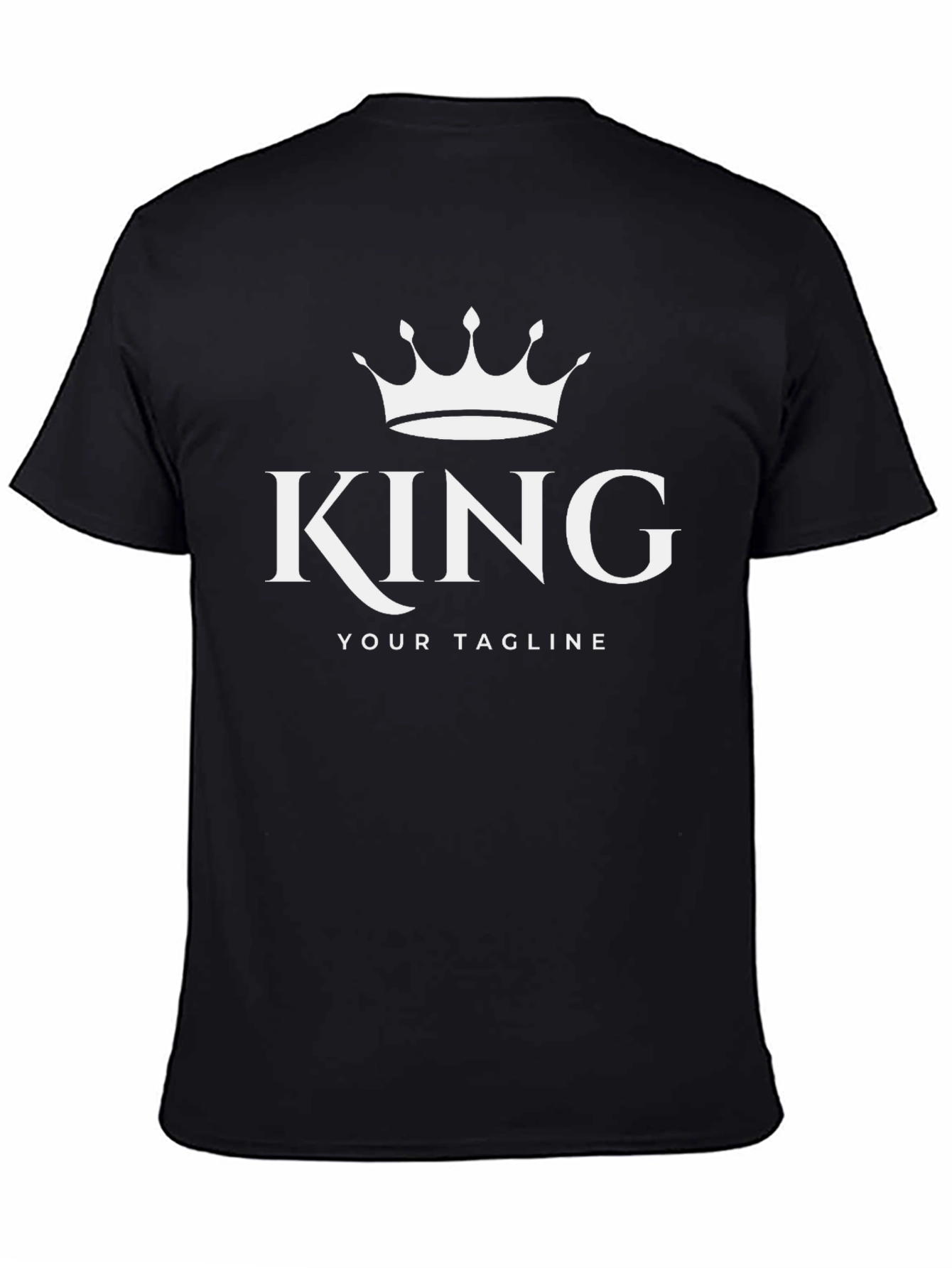 King Graphic Tee - Crown Print Black T-Shirt