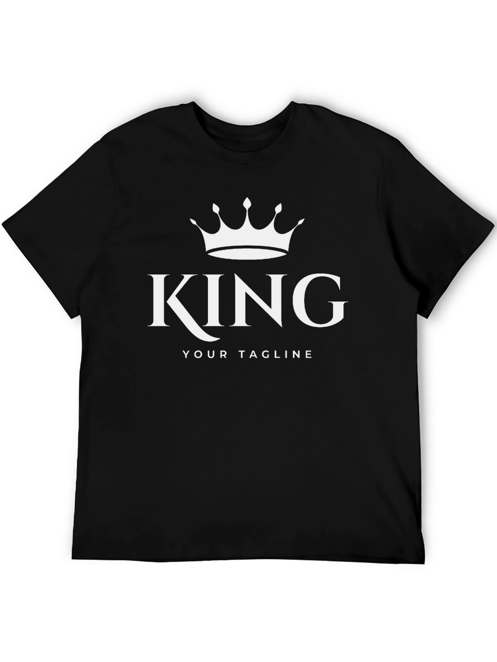 King Graphic Tee - Crown Print Black T-Shirt