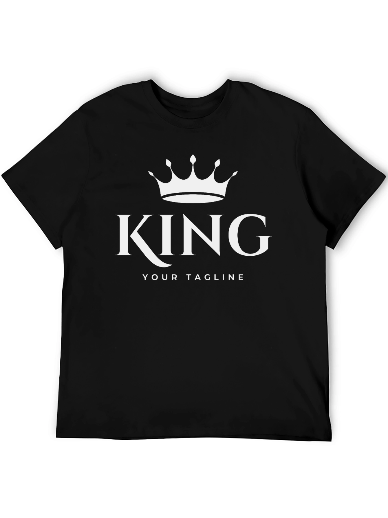King Graphic Tee - Crown Print Black T-Shirt