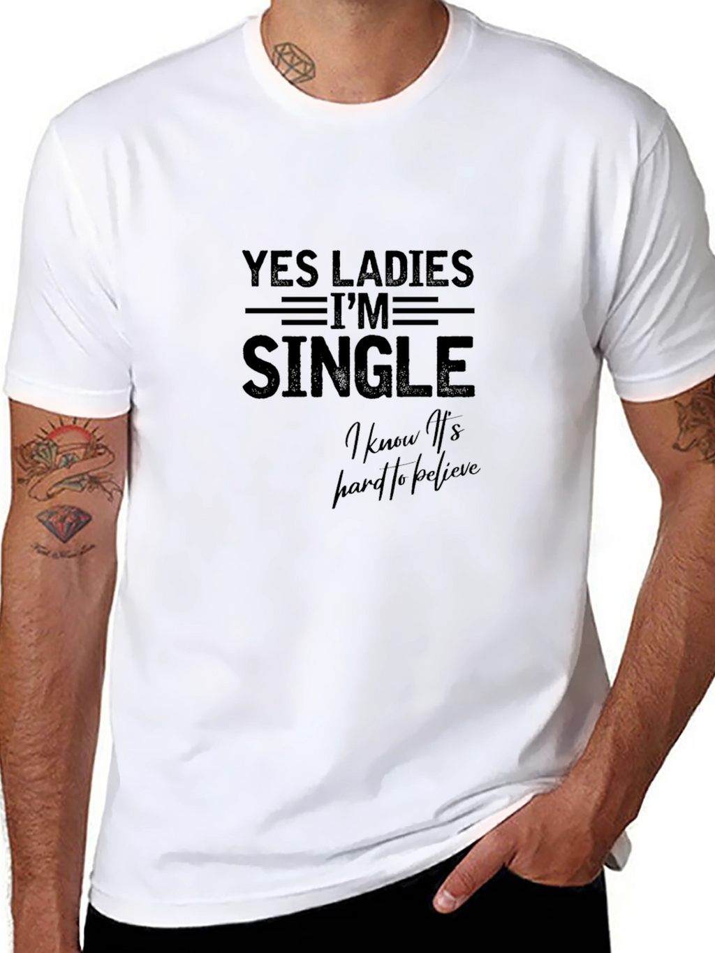 Funny Mens Single Graphic T-Shirt