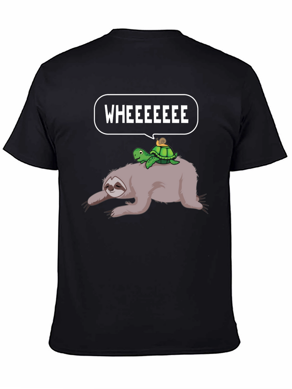 Sloth Turtle Snail Wheeee Graphic T-Shirt