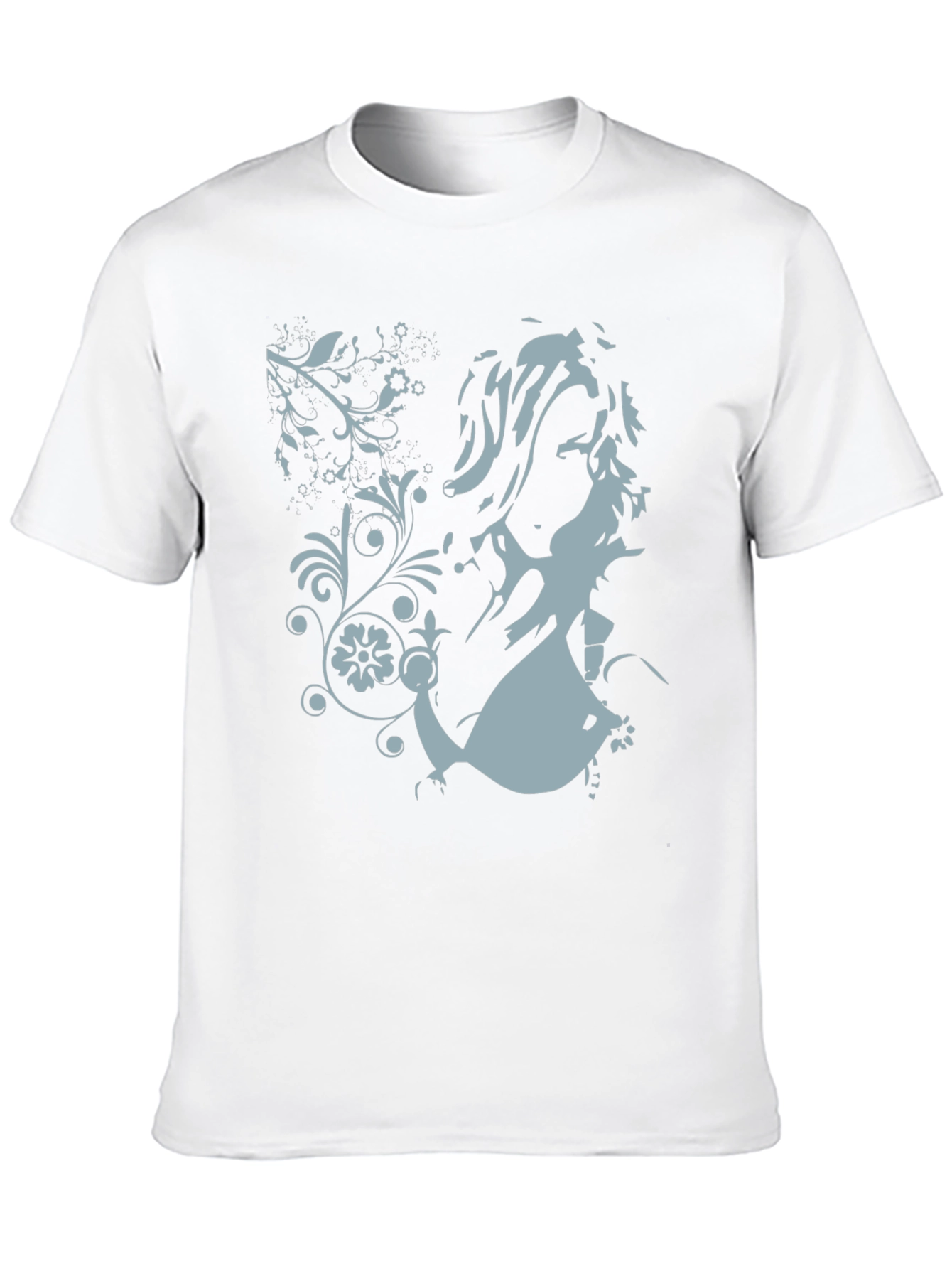 Stylish Graphic Print Black Cotton T-Shirt