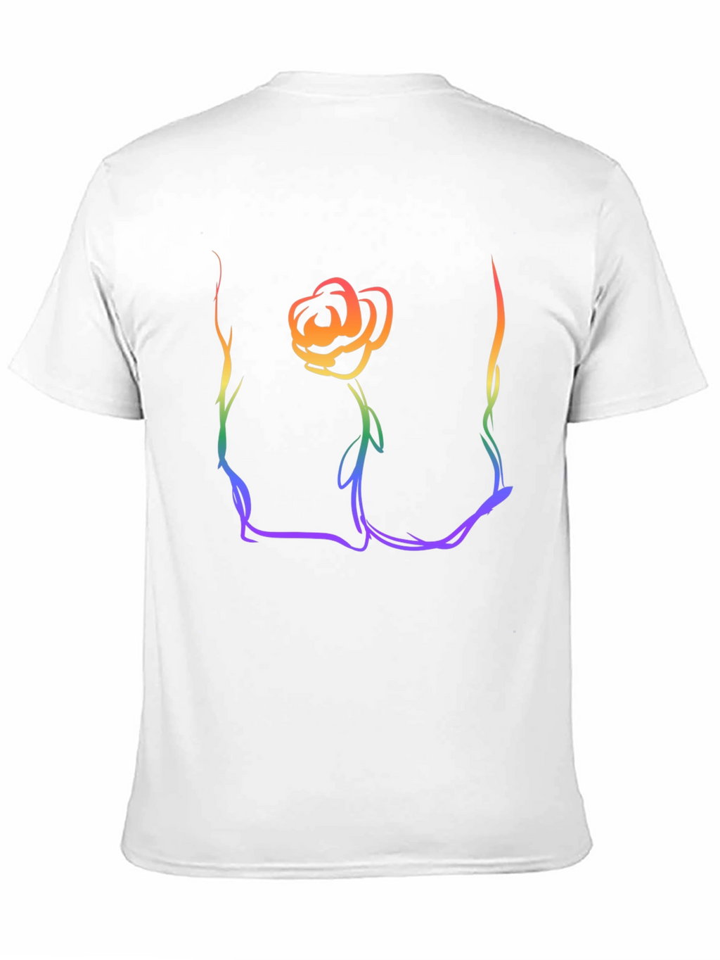 Rainbow Rose Graphic T-Shirt - Stylish Casual Wear