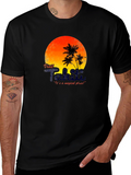 Visit Tahiti Graphic T-Shirt - Island Sunset Design