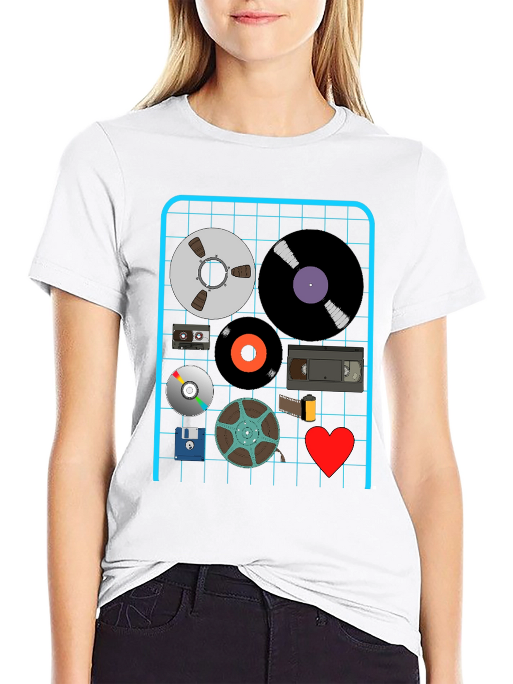 Retro Media Black T-Shirt