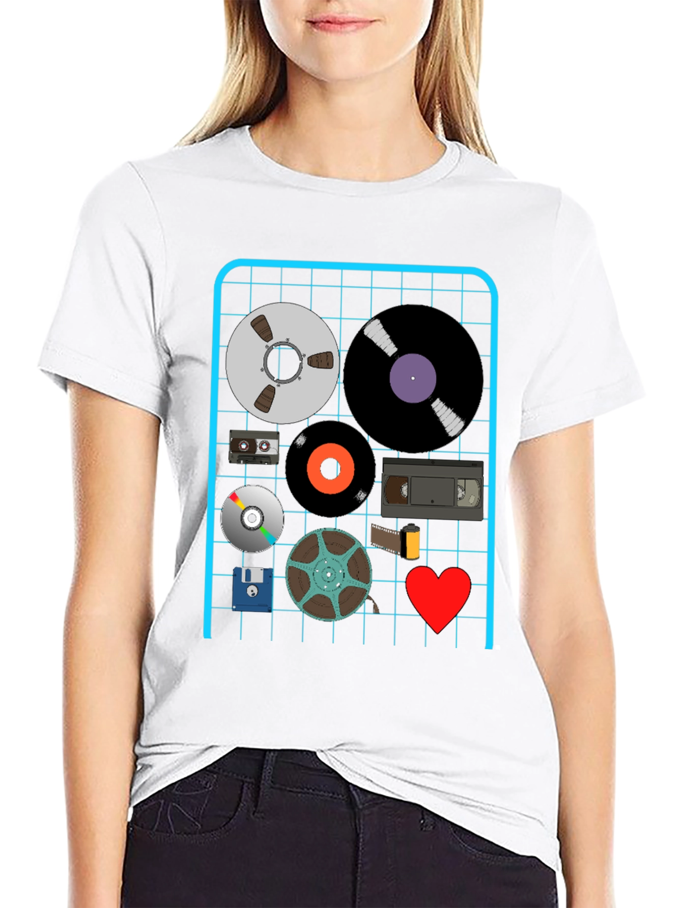Retro Media Black T-Shirt