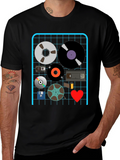 Retro Media Black T-Shirt
