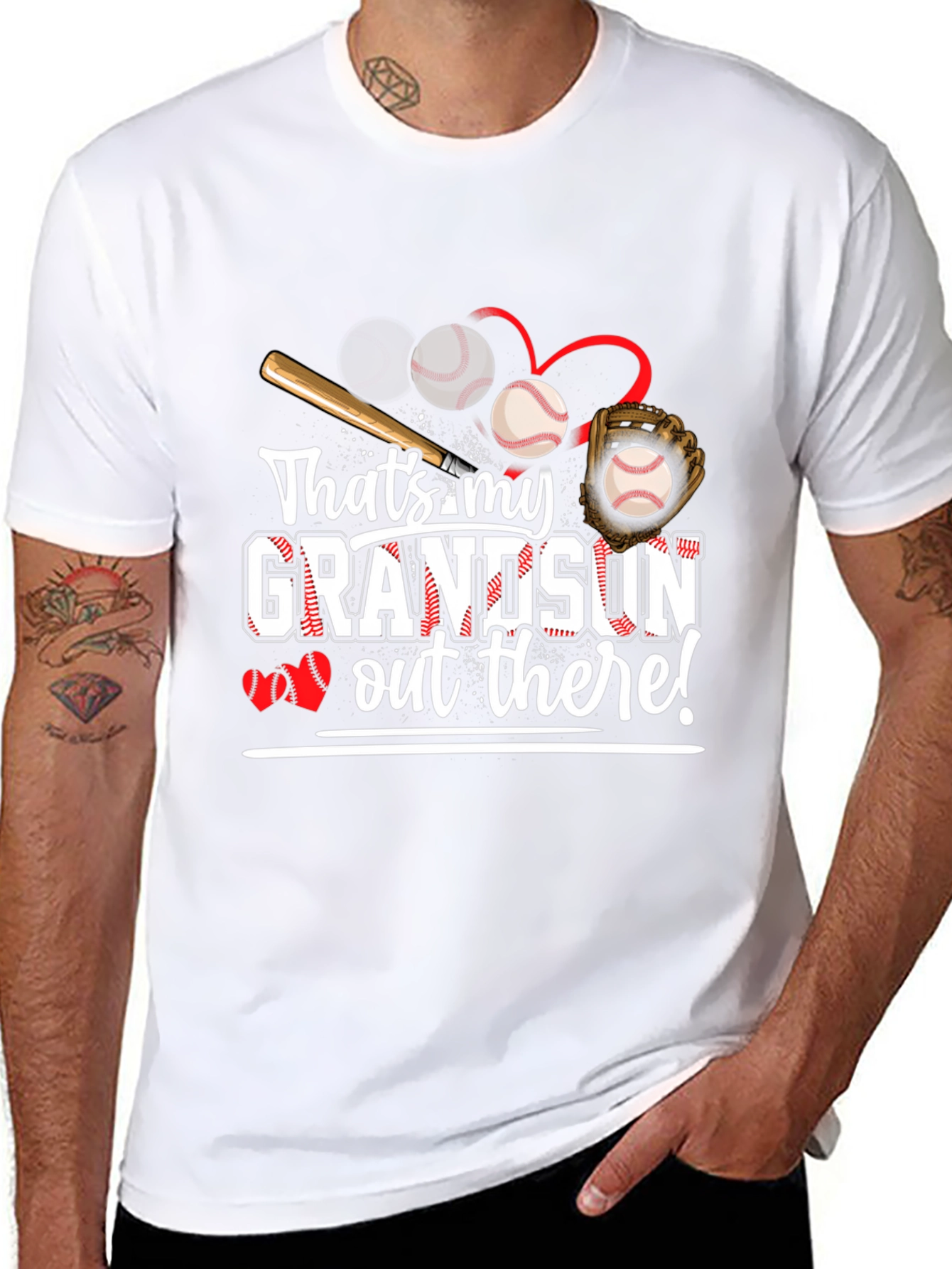 Grandson Baseball T-Shirt - Proud Grandparent Tee