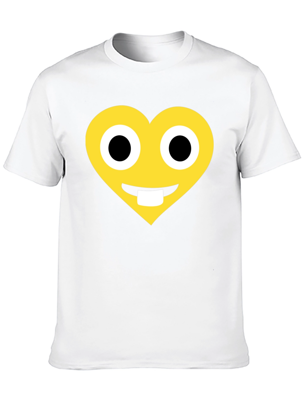 Heart Emoji Graphic T-Shirt - Black Cotton Blend
