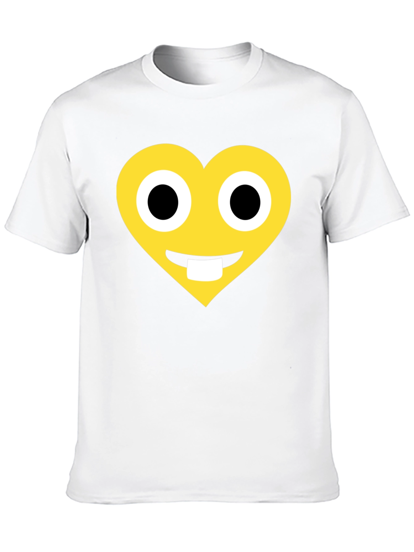 Heart Emoji Graphic T-Shirt - Black Cotton Blend