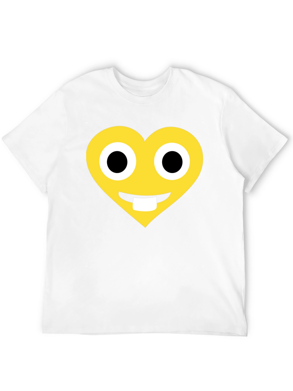 Heart Emoji Graphic T-Shirt - Black Cotton Blend