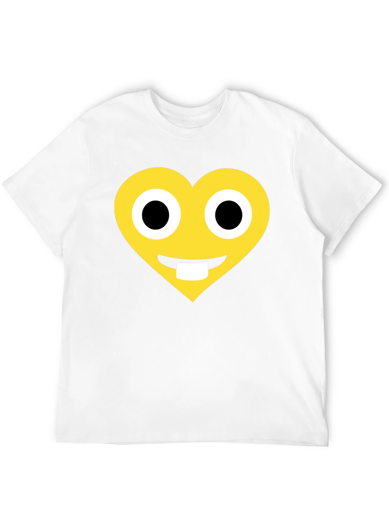 Heart Emoji Graphic T-Shirt - Black Cotton Blend